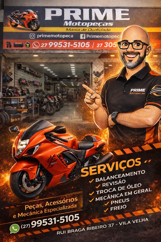 Prime Motopeças, peças e acessorios e balanceamento de rodas - Auto Peças em Santa Inês, Vila Velha/ES - Foto 2